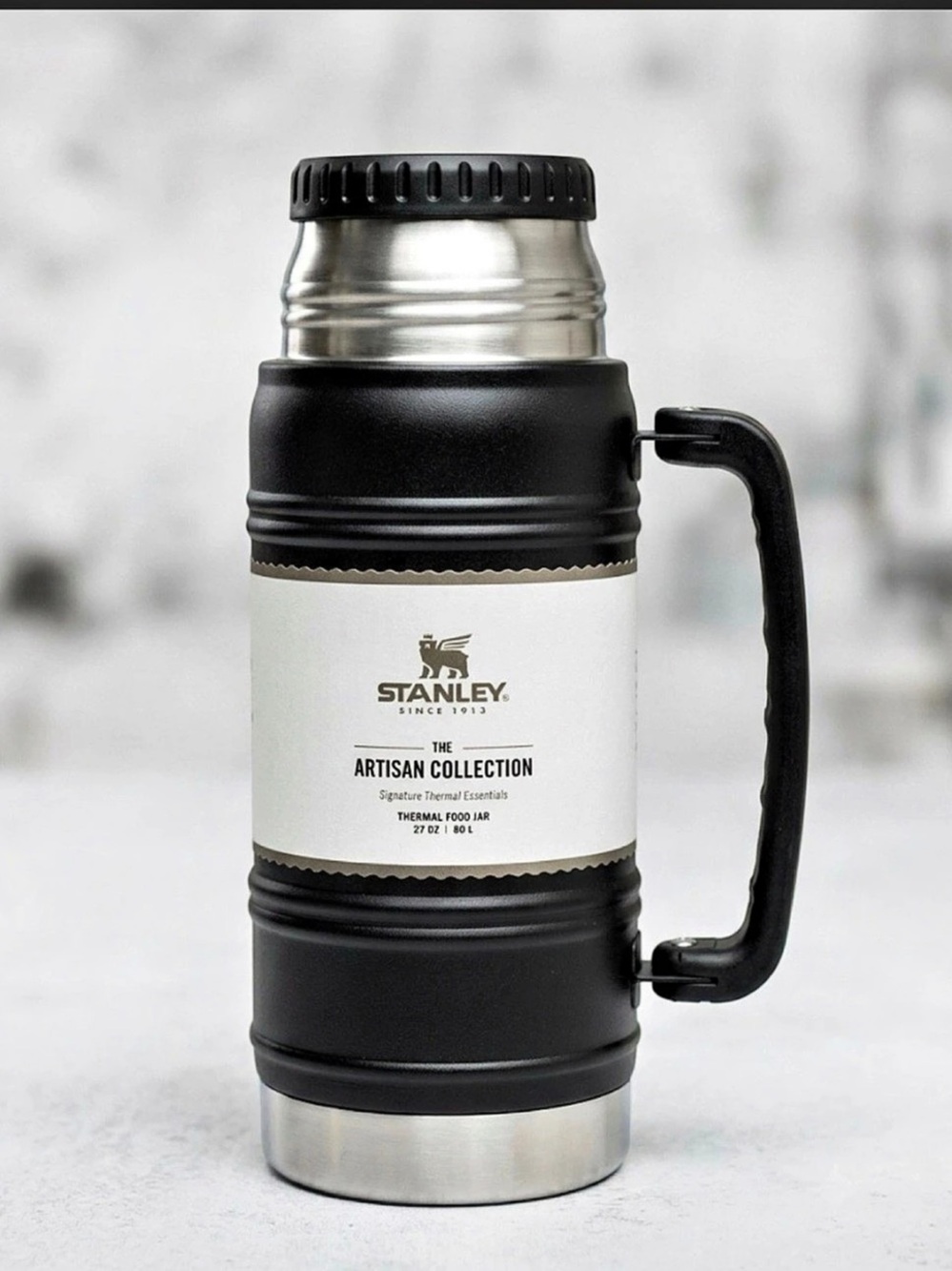 Stanley (RETIRED) The Artisan Thermal Food Jar 27 oz Black & Silver